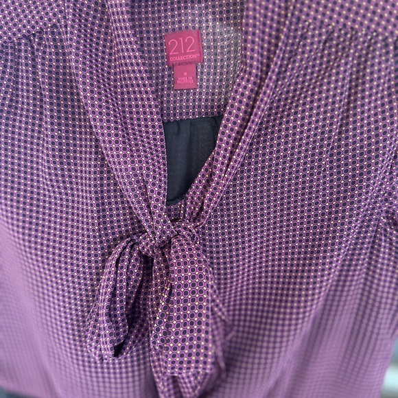 212 Collection Purple and Black Sheath Dress Cap Sleeve - Picture 2 of 4